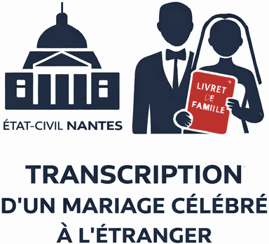 Transcription d'un mariage au service central d'état civil de Nantes